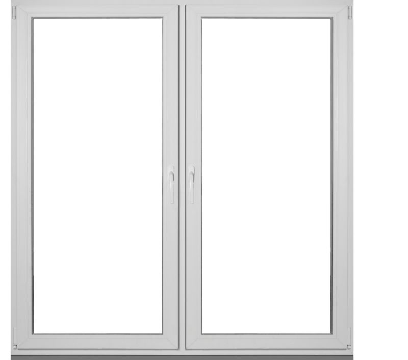 Okno PCV rozwierne + rozwierno-uchylne trzyszybowe 1765 x 1435 mm symetryczne białe