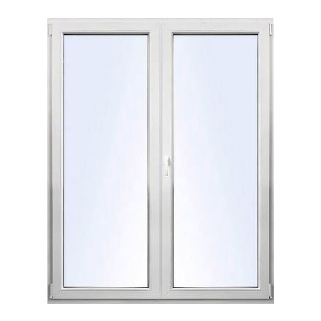 Okno PCV rozwierne + rozwierno-uchylne trzyszybowe 1765 x 2095 mm symetryczne białe/antracyt