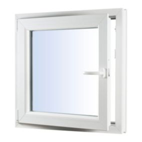 Okno PCV rozwierno-uchylne dwuszybowe 1065 x 1035 mm lewe antracytowe