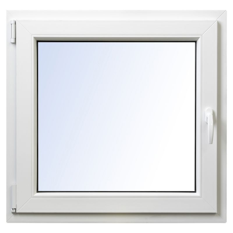 Okno PCV rozwierno-uchylne dwuszybowe 1065 x 1035 mm lewe białe/antracyt