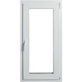 Okno PCV rozwierno-uchylne dwuszybowe 565 x 1135 mm prawe białe
