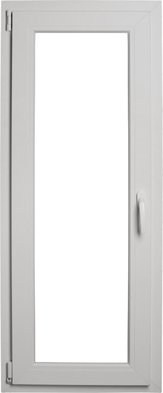 Okno PCV rozwierno-uchylne dwuszybowe 565 x 1435 mm lewe antracytowe / białe