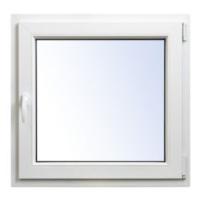 Okno PCV rozwierno-uchylne dwuszybowe 565 x 535 mm prawe białe