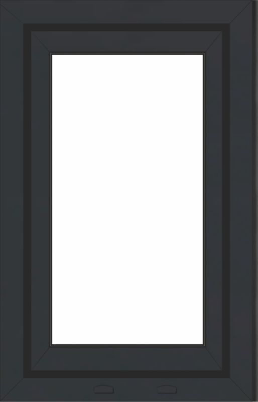 Okno PCV rozwierno-uchylne dwuszybowe 565 x 835 mm lewe antracyt