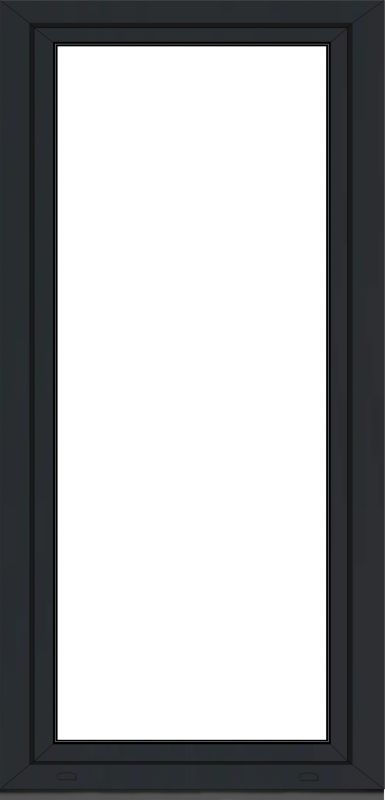 Okno PCV rozwierno-uchylne dwuszybowe 865 x 2095 mm lewe antracytowe / białe
