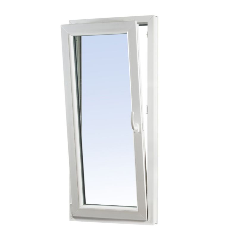Okno PCV rozwierno-uchylne dwuszybowe 865 x 2095 mm lewe białe/antracyt