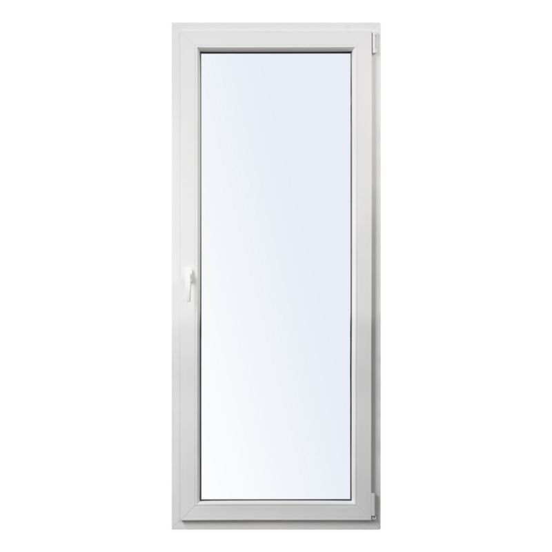 Okno PCV rozwierno-uchylne dwuszybowe 865 x 2095 mm prawe białe/antracyt