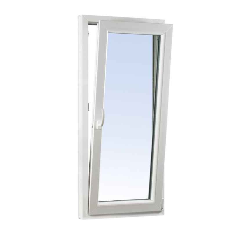Okno PCV rozwierno-uchylne dwuszybowe 865 x 2095 mm prawe białe/antracyt