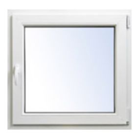 Okno PCV rozwierno-uchylne dwuszybowe 865 x 835 mm prawe antracytowe