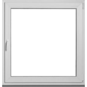 Okno PCV rozwierno-uchylne dwuszybowe 865 x 835 mm prawe antracyt