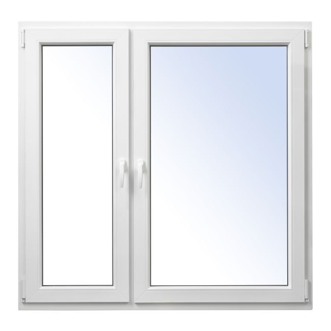 Okno PCV rozwierno-uchylne + rozwierne 1465 x 1435 mm lewe białe