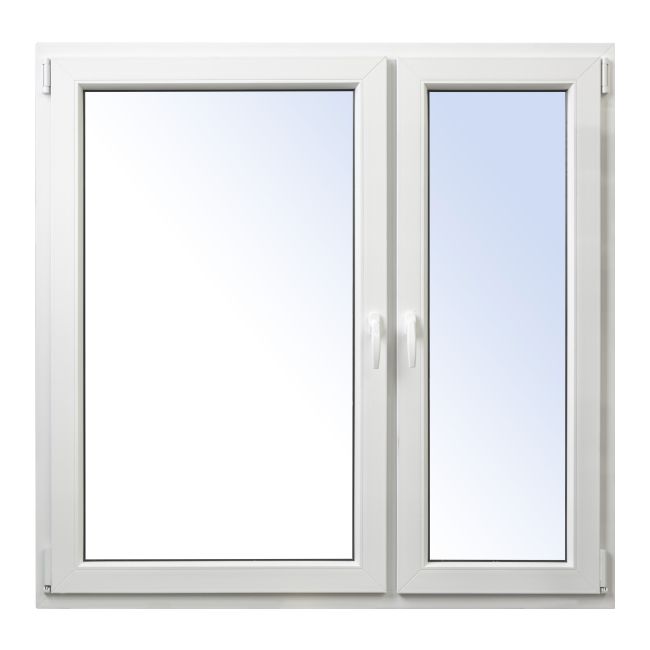 Okno PCV rozwierno-uchylne + rozwierne 1465 x 1435 mm prawe białe