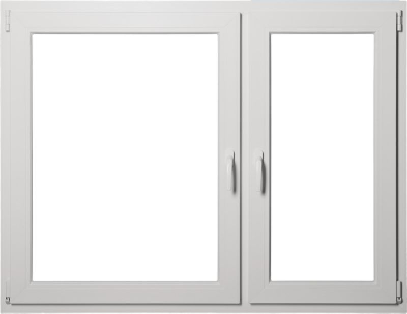 Okno PCV rozwierno-uchylne + rozwierne dwuszybowe 1465 x 1135 mm antracytowe / białe