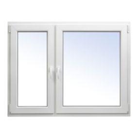 Okno PCV rozwierno-uchylne + rozwierne dwuszybowe 1465 x 1135 mm lewe białe