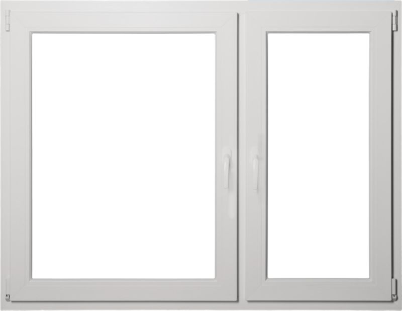Okno PCV rozwierno-uchylne + rozwierne trzyszybowe 1465 x 1135 mm antracytowe / białe