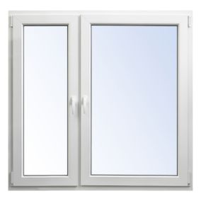 Okno PCV rozwierno-uchylne + rozwierne trzyszybowe 1465 x 1135 mm asymetryczne lewe białe