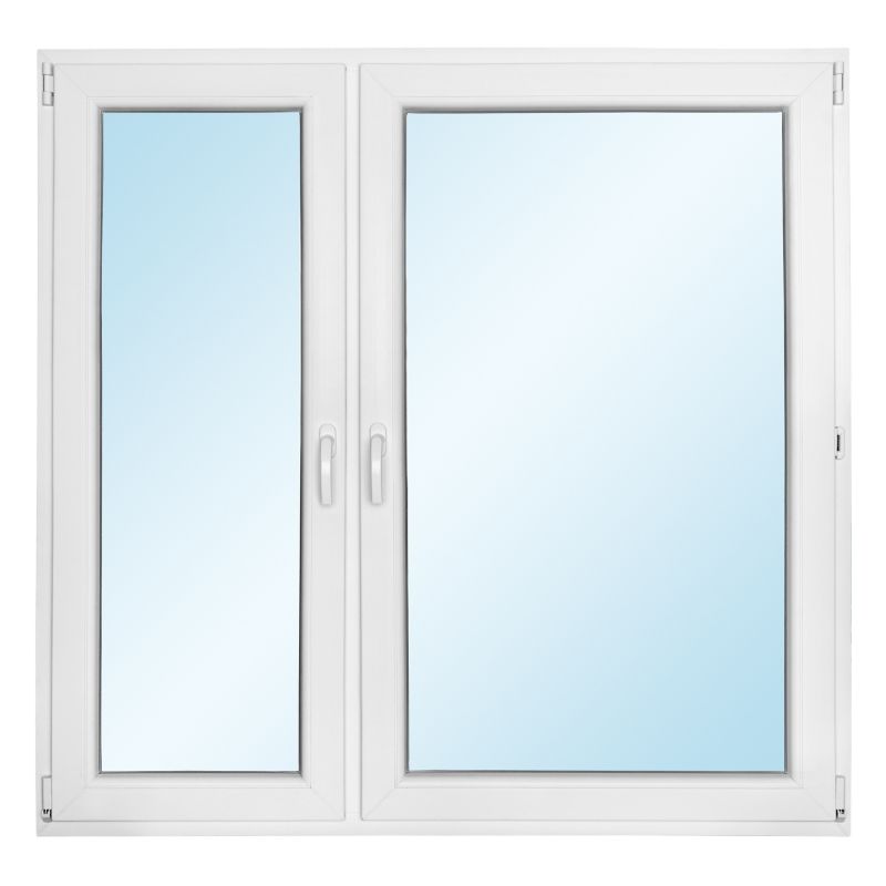 Okno PCV rozwierno-uchylne + rozwierne z mikrowentylacją 1465 x 1435 mm lewe