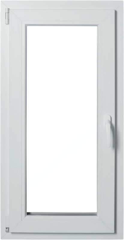 Okno PCV rozwierno-uchylne trzyszybowe 565 x 1135 mm lewe białe