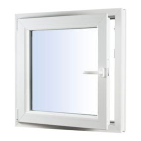 Okno PCV rozwierno-uchylne trzyszybowe 565 x 1135 mm lewe białe