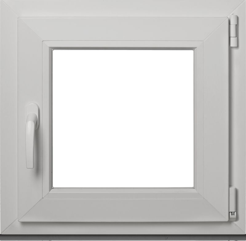 Okno PCV rozwierno-uchylne trzyszybowe 565 x 535 mm prawe białe