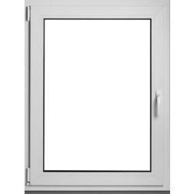 Okno PCV rozwierno-uchylne trzyszybowe 865 x 1135 mm lewe białe