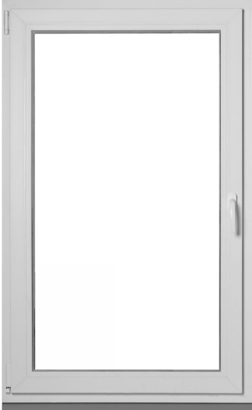 Okno PCV rozwierno-uchylne trzyszybowe 865 x 1435 mm lewe antracytowe / białe
