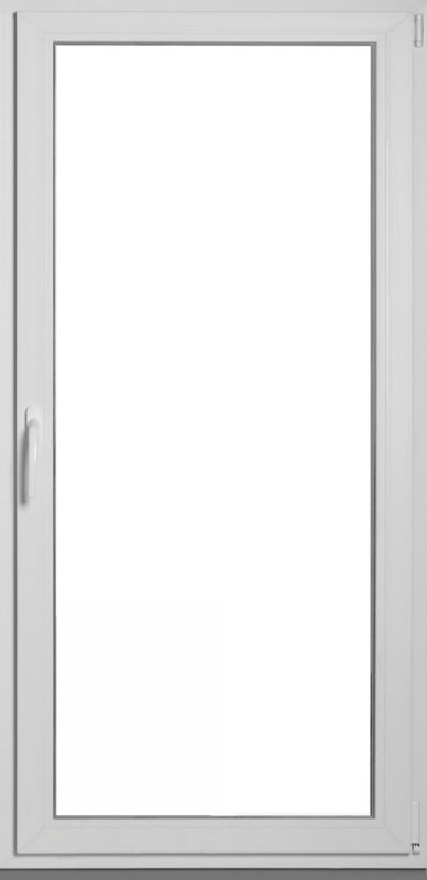Okno PCV rozwierno-uchylne trzyszybowe 865 x 2095 mm prawe antracytowe / białe