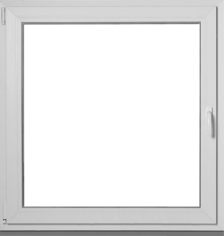 Okno PCV rozwierno-uchylne trzyszybowe 865 x 835 mm lewe antracyt