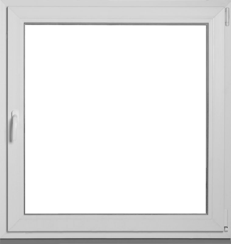 Okno PCV rozwierno-uchylne trzyszybowe 865 x 835 mm prawe antracytowe / białe