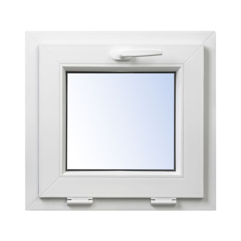 Okno PCV uchylne trzyszybowe 565 x 535 mm białe/antracyt