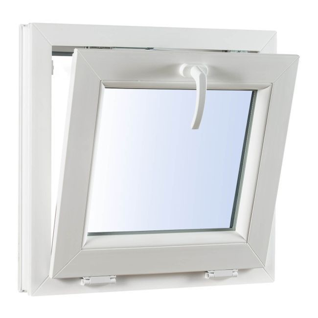 Okno PCV uchylne trzyszybowe Rehau 565 x 535 mm białe