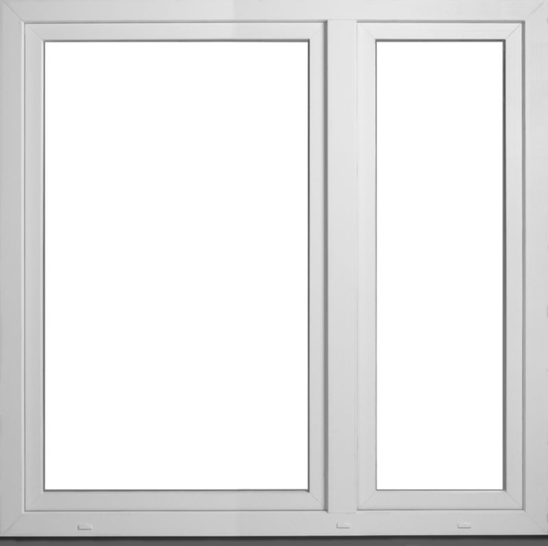 Okno PCW rozwierne + rozwierno-uchylne dwuszybowe 1465 x 1435 mm lewe białe