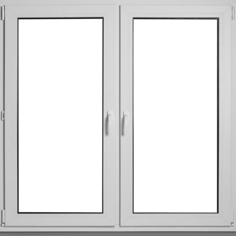 Okno PVC rozwierne + rozwierno-uchylne dwuszybowe 1165 x 1435 mm symetryczne białe