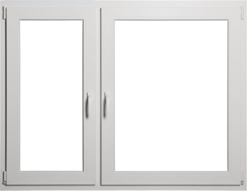 Okno PVC rozwierne + rozwierno-uchylne dwuszybowe 1465 x 1135 mm lewe białe