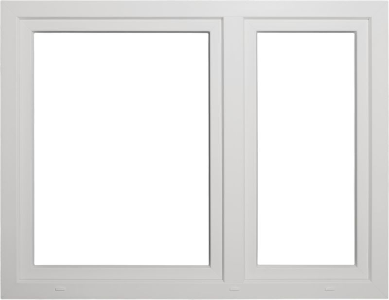 Okno PVC rozwierne + rozwierno-uchylne dwuszybowe 1465 x 1135 mm lewe białe