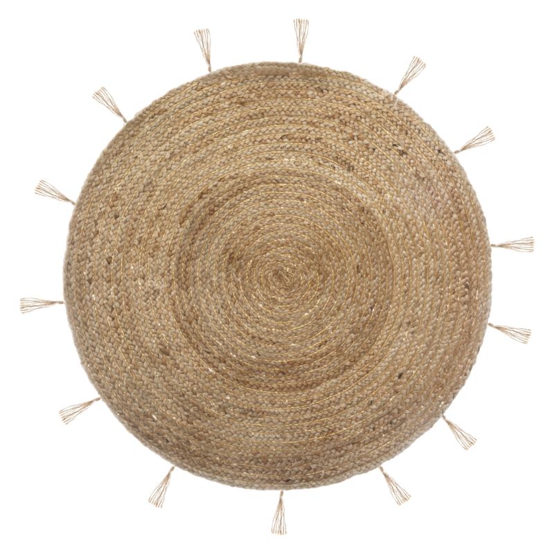 Kulatý jutový koberec Cosy Atmosphera hnědá 80 cm 1 ks.