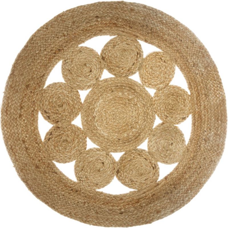 Jutový koberec kulatý Lace Openwork Atmosphera hnědá 80 cm 1 ks.