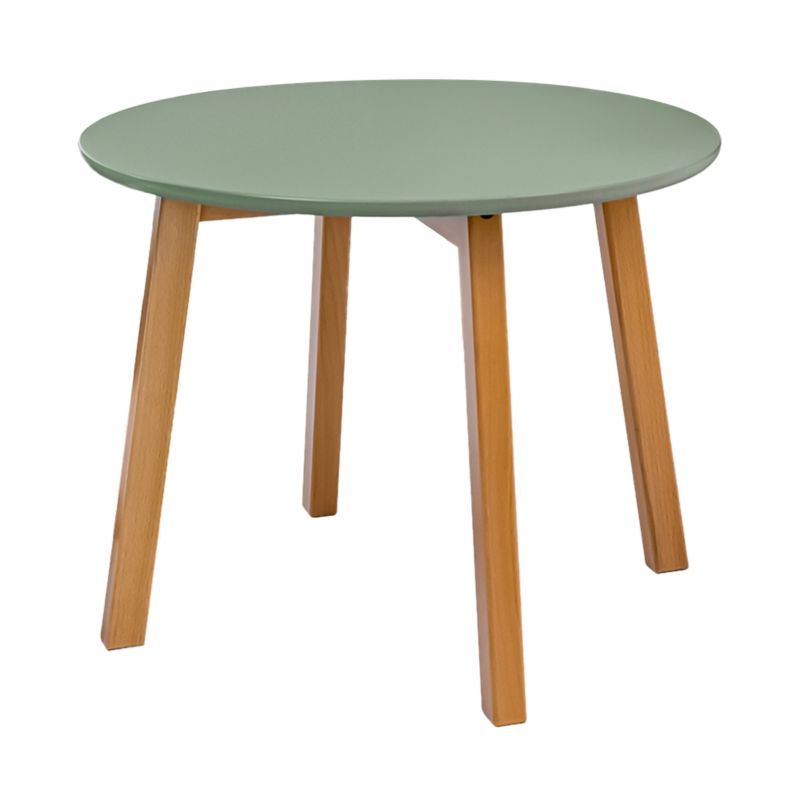 Okrągły Stolik Kawowy 60x47 cm do Salonu POSNORD - Stół Pomocniczy MDF Nogi Bukowe - Skandynawski Stolik na Kawę 1szt.