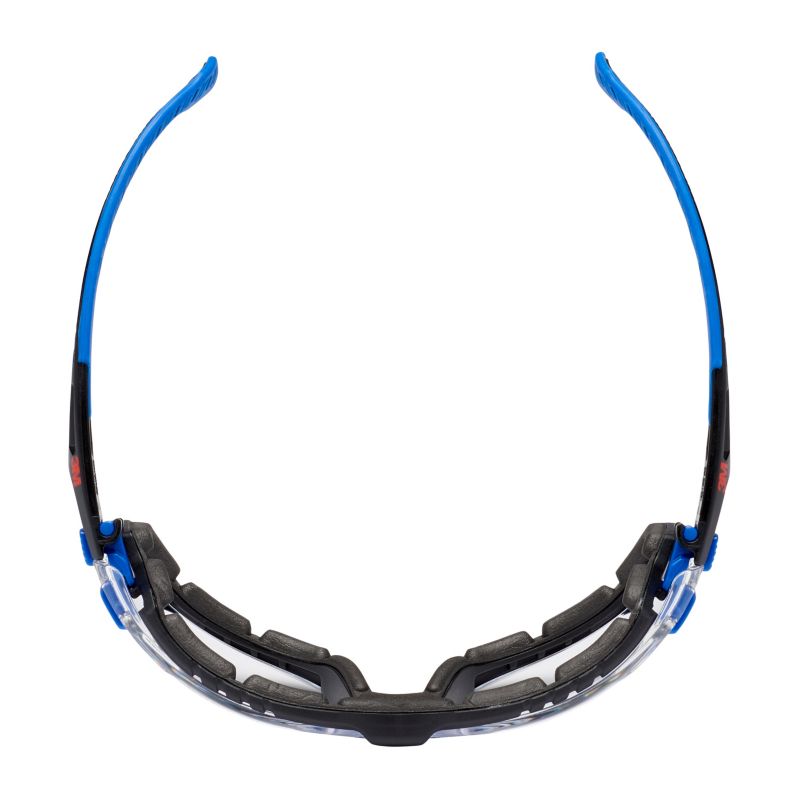 Okulary ochronne 3M™ Solus™ 1000 niebiesko-czarne powłoka Scotchgard™ Protector uszczelka piankowa przezroczyste soczewki 1 szt.