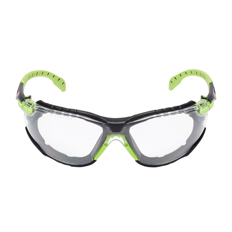 Okulary ochronne 3M™ Solus™ 1000 zielono-czarne powłoka Scotchgard™ Protector uszczelka piankowa przezroczyste soczewki 1 szt.