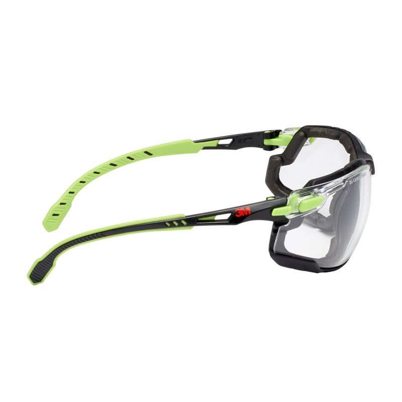 Okulary ochronne 3M™ Solus™ 1000 zielono-czarne powłoka Scotchgard™ Protector uszczelka piankowa przezroczyste soczewki 1 szt.