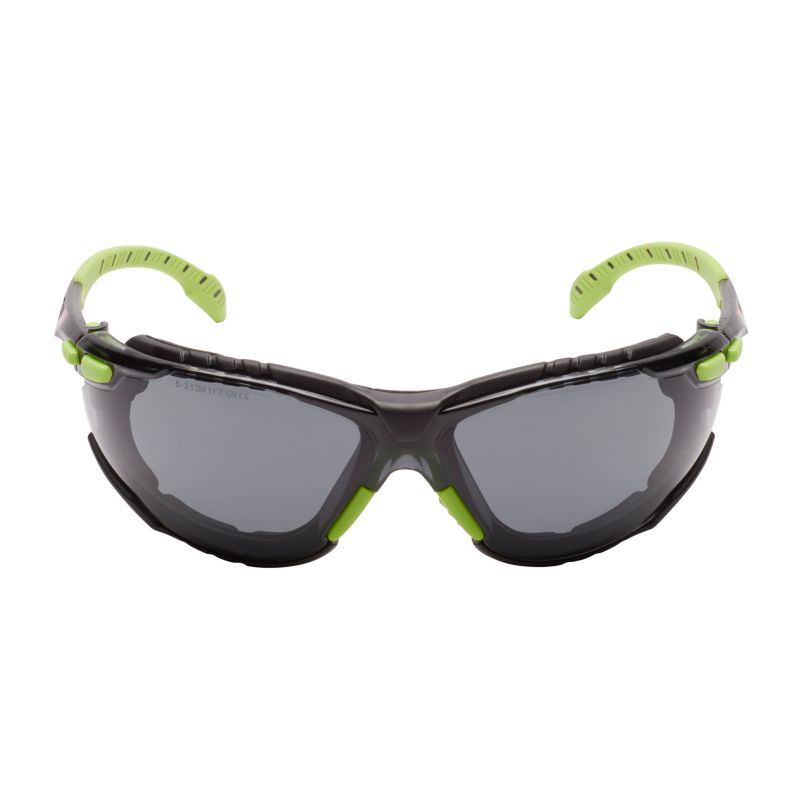 Okulary ochronne 3M™ Solus™ 1000 zielono-czarne powłoka Scotchgard™ Protector uszczelka piankowa szare soczewki 1 szt.
