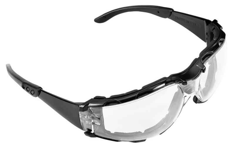 Okulary ochronne NEO TOOLS z wkładką piankową, białe soczewki, klasa odpornosci FT 1 szt