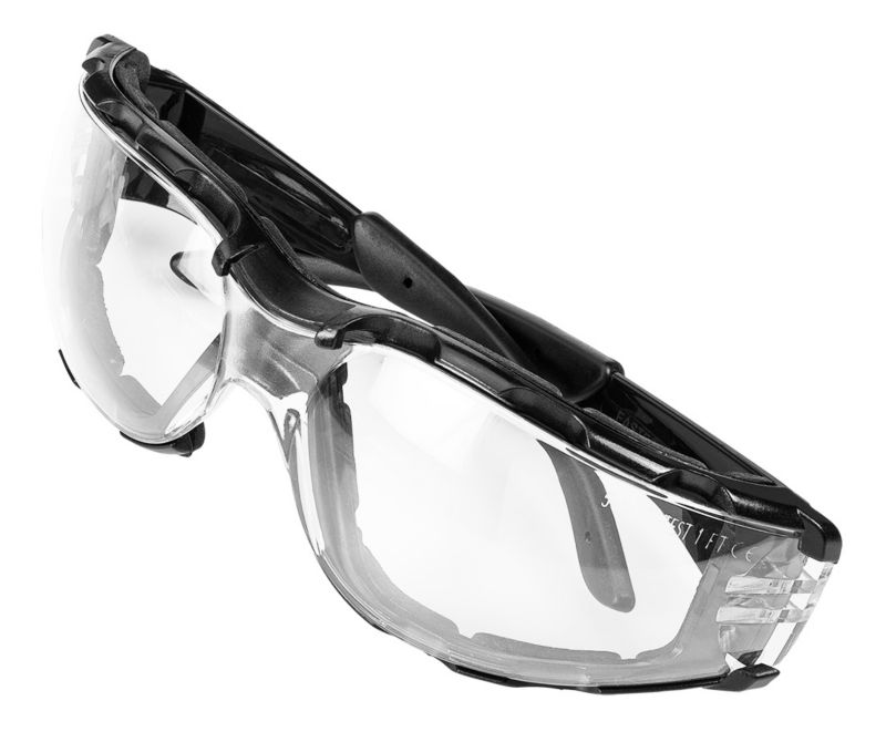 Okulary ochronne NEO TOOLS z wkładką piankową, białe soczewki, klasa odpornosci FT 1 szt