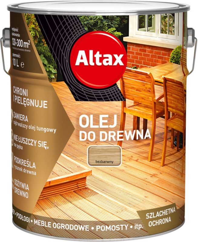 Olej do drewna Altax bezbarwny 10 l