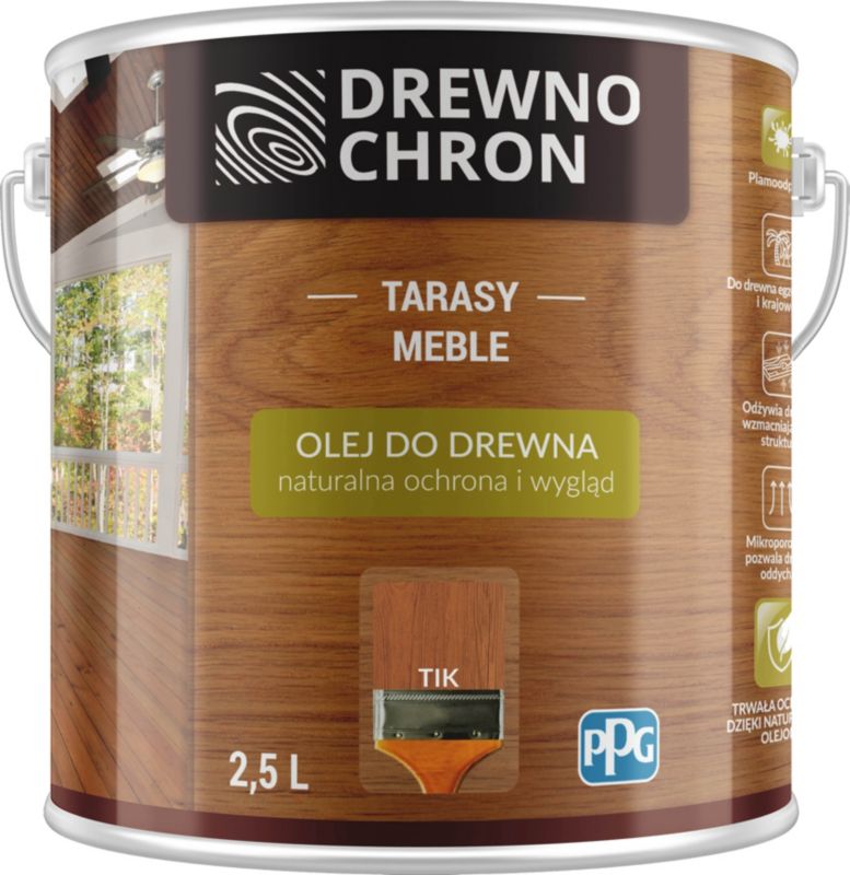 Olej do drewna Drewnochron tik 2,5 l