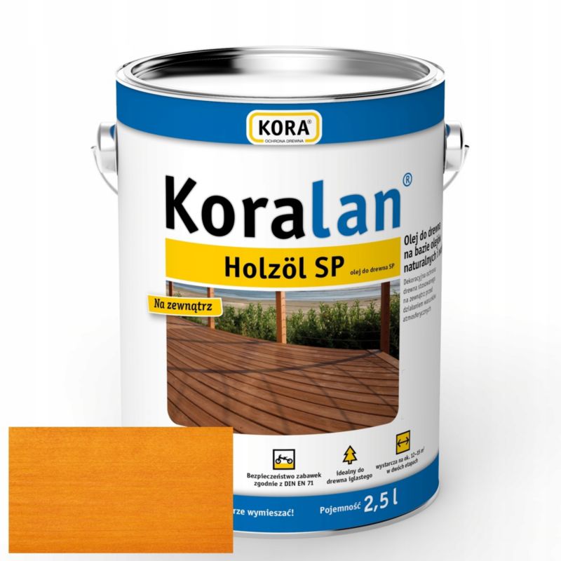 Olej do drewna RSCBis Koralan Holzöl SP modrzew tarasy elewacje 2,5 l