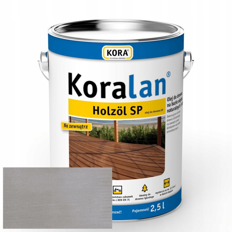 Olej do drewna RSCBis Koralan Holzöl SP szary do ochrony drewna 2,5 l