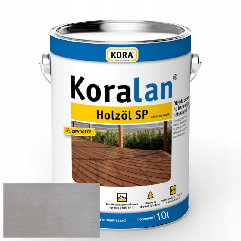 Olej do drewna RSCBis Koralan Holzöl SP szary hydrofobowy 10 l