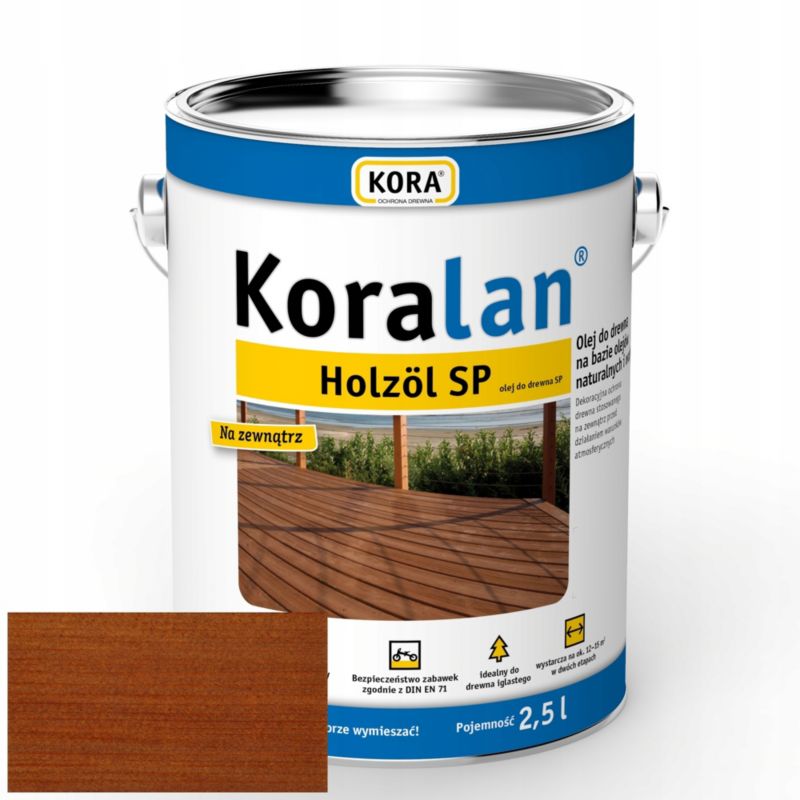 Olej do drewna RSCBis Koralan Holzöl SP teak wodorozcieńczalny 2,5 l 1 szt.